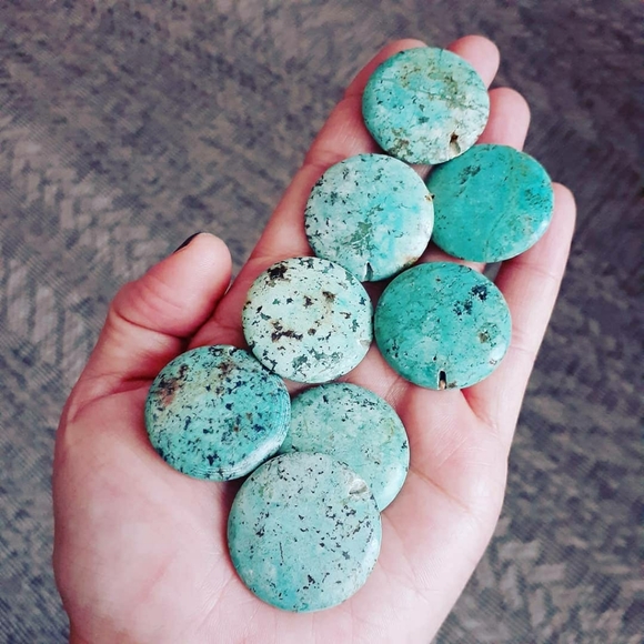 Genuine Turquoise,Coral, 14kgoldfilled Earrings - Picture 5 of 5